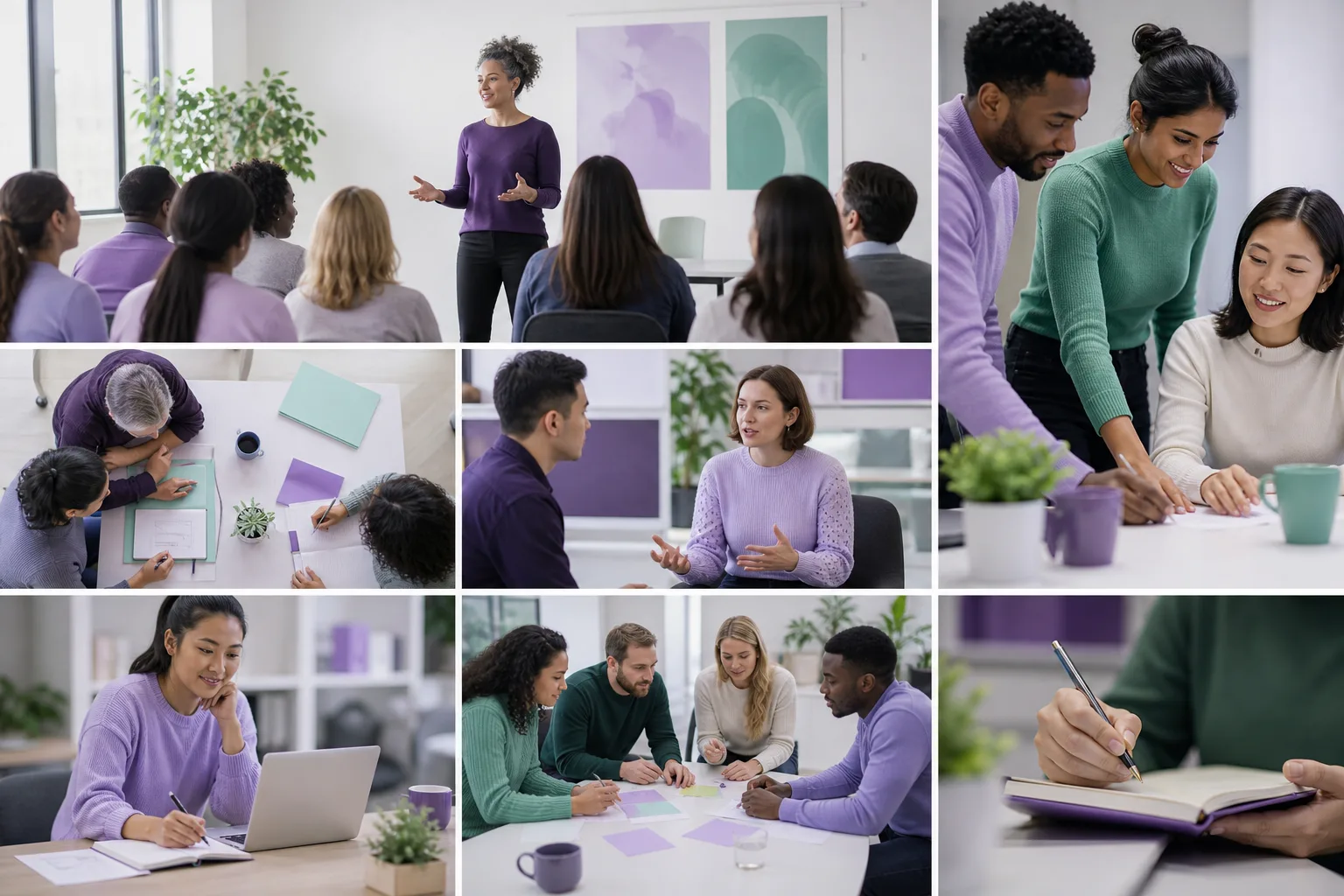Employee working through a digital learning activity